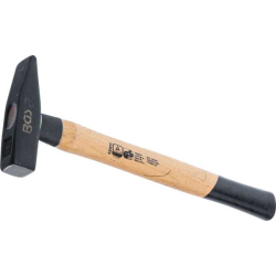 BGS Schlosserhammer mit Hickory-Stiel DIN 1041, Hammer zum Einschlagen von Nägeln, Dübeln in nahezu allen Bereichen
